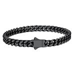 Cuban Link Bracelet for Men Black Chain Bracelets