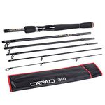 2.1m / 2.4m 6 Sections Carbon Spinning Casting Fishing Rod Lure Fishing Rod Hand Pole Fishing Tackle ZDHF