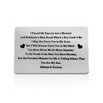 to My Son Gift Son from Mum Birthday Gift from Mom Metal Wallet Insert Card Inspirational Gift Encouragement Gift Mom to Son Gifts Graduation Christmas Wedding Gift Engraved Wallet Insert Card