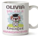 MUGFFINS Personalised Mug for Grandmother/Grandma - in English - Custom Koalafied - Funny Custom Gift - Ceramic 11oz Mug