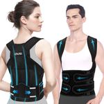 Posture Corrector Back Support Brace：Neck and Shoulder Supports Belt for Women and Men - Lower Back Straightener Straps Adjustable - Posture Correction Straps for Lumbar Upper Back Support Black (XL)