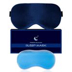 Cooling Eye Mask for Puffy Eyes, Reusable Gel Eye Mask, Silk Ice Eye Mask to Soothe Swollen Eyes and Dark Circles, Relieve Headaches and Sinus Pain with Cold Eye Mask and Eye Gel Mask Therapy(Blue)