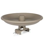 Farm Innovators Model HBI-150 All Seasons Premium Heated Birdbath with Deck Mount & Perch, Tan, 150-Watt