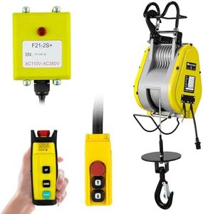 Mxmoonant Fast Brushless Electric Hoist Winch 570lb, 59ft/min Power Electric Hoist 98ft Lifting Height, Pendant & Wireless Remote Control for Garage Repair Shop Construction 110V