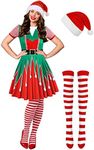 3 Pcs Christmas Elf Costume Set Wom