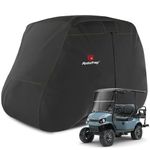 Rosefray 600D Waterproof Golf Cart Cover Universal Fits for Most 4/2+2 Passenger Golf Cart-Black