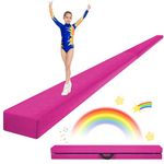 7FT Gymnastics Balance Beam for Kids, Folding Gymnastic Beam Floor Gymnastics Equipment Anti-Slip Bottom Professional Gymnastic Beam with Carrying Handle for Home Training