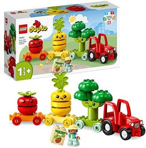 LEGO 10982 Duplo My First Le Tracteur des Fruits et Légumes, Jouet à Empiler et à Trier par Couleur pour Les Bébés et Enfants Âgés de 1,5 à 3 Ans, Jeu Éducatif