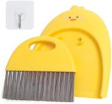 XXFLOWER Mini Dustpan and Brush Set, Small Handheld Dust Pan with Clean Broom for Home, Kitchen, Desktop, Sofa, Keyboard, Table and Pet Cages(Cute Animal)