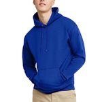 Hanes Men's Pullover EcoSmart Hooded Sweatshirt, Deep Royal, Small