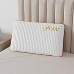 SleepyCat Orthopaedic Memory Foam Pillow for Better Shoulder and Neck Support, 1 Piece (Small Size, 22x14x4 inches, White, Bamboo Fabric)