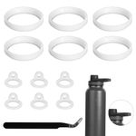 13pcs Water Bottle Lid Replacement for Thermoflask 24/32/40/64oz, Straw Gasket Replacement Accessories & Tweezers Silicone O Ring Rubber Seal Washer Part Compatible with Thermoflask Chug Spout Lid