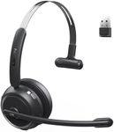 LEVN Wireless Headset with Mic for Work, Bluetooth Headset with Microphone(AI Noise Cancelling), 65Hrs Working Time Wireless Headset with Microphone for Work from Home/Call Center/PC/Computer/Teams