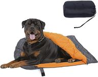 VanRolldex Dog Sleeping Bag, Waterproof Travel Warm Portable Dog Bed with Storage Bag for Indoor Outdoor Warm Camping Hiking Backpacking(Orange)