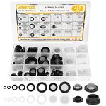 Rubber Washers, Shower Hose Washers 155 PCS 20 Sizes Rubber & Silicone Gasket, Garden Hose Washers Seals Kit with Screen Filter for Sealing Repair & Shower Hose/Faucet/Shower Head