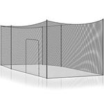 Syhood Baseball Batting Cage Net Heavy Duty Cricket Softball Hitting Practice Net Portable Pitching Cage, Training Sports Barrier Net Screen for Backyard Outdoor (Frame Not Included)(35 x 10 x 10 ft)