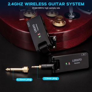LEKATO Wireless Guitar System – WS100 Rechargeable Transmitter & Receiver