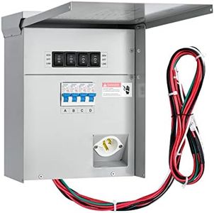 briidea Home Integration Generator Transfer Switch Kit, 15 Amp 120V 4-Circuit Indoor/Outdoor Generator Transfer Switches with IP 67 Waterproof, Prewired, All Ready for a Next Power Outage