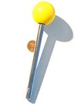 Pin, Tensile - Universal Weight Stack SELECTOR Key - 3/8" Diameter | 4-1/4" Locking | Designer Yellow Round Knob - Chrome Plated Steel Shaft | Spring Loaded Ball Valve Locking | by SBD