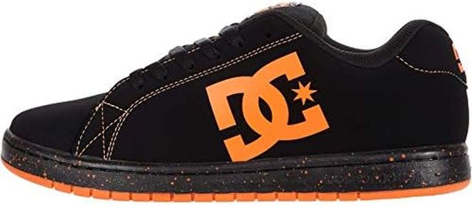 DC Men's Gaveler Low Shoe Skate, Black/Orange, 11.5