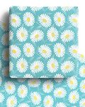 Eco Floral Wrapping Paper Sheets - Recyclable Flower Gift Wrap (Daisies)