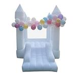 SJYHOPIFY White Bounce House with S