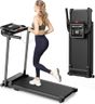 Treadmill Walking Pad Running Machine - Treadmills for Home Foldable Under Desk Treadmill with Handle Folding for Heavy People Foldaway Portable Compact Indoor Flat 10Km/h Electric Machines
