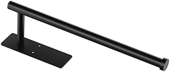 Paper Towel Holder, Self Adhesive or Screw Mounting, Paper Towel Holder Wall Mount, SUS304 Stainless Steel Paper Towel Holder Under Cabinet for Kitchen, Sink, Cabinet (Matte Black, 1)