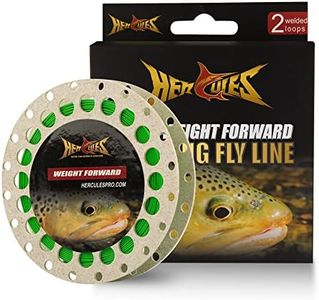 HERCULES Fly Fishing Line Floating Weight Forward Fly Line with Double Welded Loop, Grass Green, WF5F 100FT