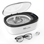 KECOOLKE Ultrasonic Jewelry Cleaner, 750ml Sonic Cleaner with Digital Timer for Eyeglasses, Rings, Coins, Silver, Ultrasonic Cleaner Solution for Gifts