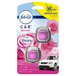 Febreze Car Air Freshener Vent Clip Downy April Fresh Scent, .06 oz. Car Vent Clip, 2 Count, Blue and Pink