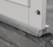 Ciieyuo Premium Velvet Door Draft Stopper, 30'' to 36'' Adjustable Gap Filler, Double-Sided Windproof Seal, Easy Install to Block Noise, Cold Air, Light, Dust, and Drafts
