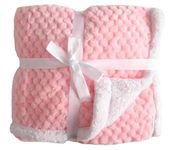 First Kick New Born Super Soft Baby Blanket Wrapper Sheet Cum Baby Blanket for Baby Boys, Baby Girls, Babies (100cm x 80cm, Baby Pink, Fleece, lightweight)