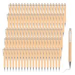 Caoruiy 100 Pcs/Lot Bamboo Ballpoint Pen Stylus Contact Pen Office & School Supplies Pens & Writing Supplies Gifts-Black Ink