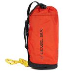 Level Six Compact Throw Bag with 16m (52.4’) x ¼’ Floating 2 KN Rope and 600d Nylon Bag, Webbing Clip, Internal Float and Drain