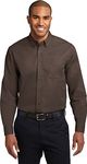 Port Authority Extended Size Long Sleeve Easy Care Shirt. S608ES Coffee Bean/Light Stone 9XL