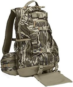 North Mountain Gear Camouflage Hunting Backpack Waterproof Bow and Rifle Compatible Hunting Bag (Mossy Oak Bottomland)