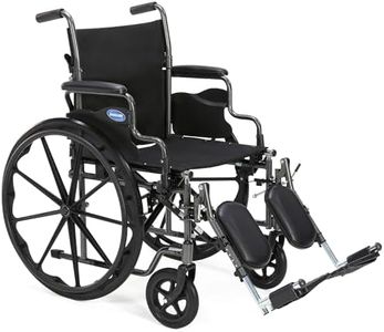 Invacare Wheelchair for Adult, Compact Folding Manual Wheel Chair with Flip-Back & Removable Desk-Length Arms, Fold-Down Backrest, Lightweight Design, Swing-Away Footrests, 300lb Weight Capacity