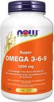 NOW Supplements Super Omega 3-6-9 1,200mg Softgels, 180 Count