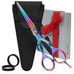 Suvorna 5.5" Multicolour Hairdressing Scissors Professional, Hairdressers Scissors, Barber Scissors for Hair Cutting, RightHand hair cutting scissors, Sharp Blades Hair Scissors For Women, Men & kids.