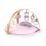 Ingenuity Cozy Spot Reversible Duvet Activity Gym & Play Mat with Wooden Toy bar - Calla, Ages Newborn +