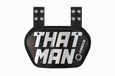 O Shield That Man Silver Chrome Football Back Plate, Lower Back Pads for Football, Youth