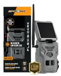 SPYPOINT Flex-S-Dark Solar Cellular Trail Camera – Built-in Solar Panel, 40MP Photos, 1080p Videos + Sound, No-Glow Game Camera, Night Vision, Motion Activated Trail Cam