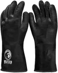 Mountain Grillers Extreme Heat Resistant Gloves for Grill BBQ High Temperature Fire Pit Gloves Barbecue Cooking, Smoker, Oven, Fryer, Grilling Waterproof, Fireproof Oil Resistant Neoprene Coating 18in