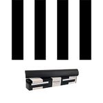 Scentennials Scented Drawer and Shelf Liners - Black & White Stripes Print - Six (6) Large 16.5 x 22 Inch Non-Adhesive Sheets - Perfect for Closet Shelves and Dresser Drawers (Midnight Streak)
