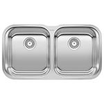 Blanco BL441020 BlancoStellar 8-Inch Equal Double Bowl Sink (Refinded Brushed)
