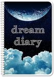 BookFactory Dream Diary/Dream Journal/Log Book, 120 Pages - 6" x 9", Durable Thick Translucent Cover, Wire-O Binding (LOG-126-69CW-A(DreamDiary)-DX)