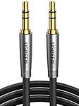 UGREEN Aux Cable 3.5mm, HiFi Aux Cord for Car Braided 3.5mm Extension Male to Male, Audio Cable Stereo Auxiliary Cable Compatible with iPhone, iPad, Galaxy, Tablets, Speaker, 6FT