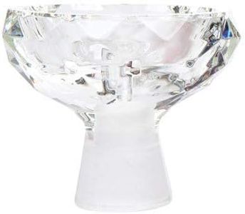 MOB Diamond Hookah Bowl – Solid Glass Bowl for Every Style of Hookah – Durable and Long Lasting (Clear)