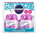 EcoZone Forever Flush 2000 Purple Toilet Blocks, Eco Friendly Alternative to Loo Rim Hangers, Cistern Capsules Clean & Descale WCs, Natural Vegan & Non Toxic Cleaner, Recyclable Plastic (Set of 2)
